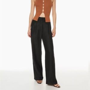 Aritzia Effortless Linen Pant- Black